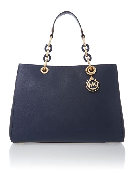 michael kors cynthia large navy blue|Michael Kors Women’s Cynthia Hobos and Shoulder Bag.